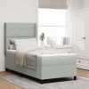 vidaXL Boxspring Ágy Matrac Ezüstszürke 80x200 cm Bársony