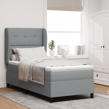 vidaXL Boxspring Ágy Matrac Fényes Szürke 80x200 cm Szövet ágy és ágykellék