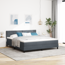 vidaXL Boxspring Ágy Matrac Hosszú Szürke Bársonyos ágy és ágykellék