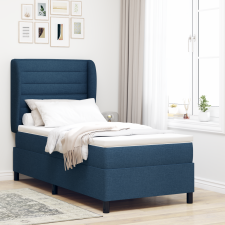 vidaXL Boxspring Ágy Matrac Kék 80x200 cm Textil ágy és ágykellék