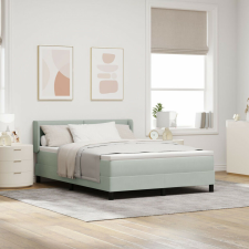 vidaXL Boxspring Ágy Matrac Kellemes Szürke 140x200 cm Bársonyos ágy és ágykellék