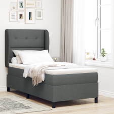 vidaXL Boxspring Ágy Matrac Közép Szürke 100x200 cm Szövet ágy és ágykellék