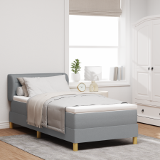 vidaXL Boxspring Ágy Matrac Közepes Szürke 80x200 cm Szövet ágy és ágykellék