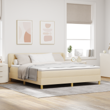 vidaXL Boxspring Ágy Matrac Krem színben, 180x200 cm, Szövet ágy és ágykellék