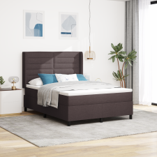 vidaXL Boxspring Ágy Matrac Néhány Kávébarna 140x190 cm Szövet ágy és ágykellék