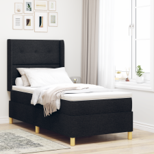 vidaXL Boxspring Ágy Matrac nélkül Fekete 80x200 cm Szövet ágy és ágykellék