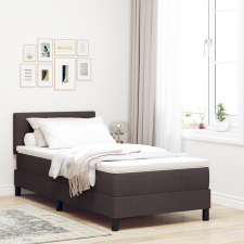 vidaXL Boxspring Ágy Matrac Sötétbarna 80x200 cm Szövet ágy és ágykellék