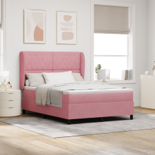 vidaXL Boxspring Ágy Matrac Szett Rózsaszín 160x200 cm Bársony ágy és ágykellék