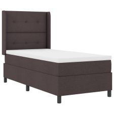 vidaXL Boxspring Ágy Matrac Vékony Barna 90x200 cm Szövet (3341626) ágy és ágykellék
