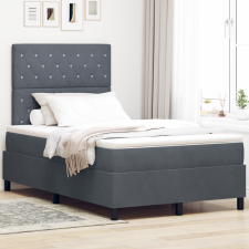vidaXL Boxspring Ágy Matracal Sötétszürke Kis Kétszemélyes Párnázott ágy és ágykellék