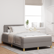vidaXL Boxspring ágy matraccal és LED-del Bézs 120x200 cm Szövet ágy és ágykellék