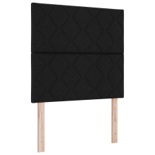 vidaXL Boxspring Ágy Matraccal és LED lámpával Fekete 90x200 cm Szövet (3342916) ágy és ágykellék