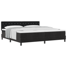 vidaXL Boxspring Ágy Matraccal Fekete 200x200 cm Bársonyos (3339130) ágy és ágykellék