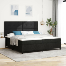 vidaXL Boxspring ágy matraccal fekete 200x200 cm szövet ágy és ágykellék