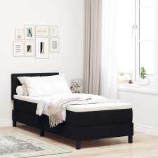 vidaXL Boxspring Ágy Matraccal Fekete 80x200 cm Szövet ágy és ágykellék
