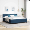 vidaXL Boxspring ágy matraccal Kék 180 x 200 cm Szövet és Mérnöki Fa