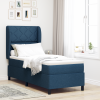 vidaXL Boxspring Ágy Matraccal - Kék, 80x200 cm, Szövet