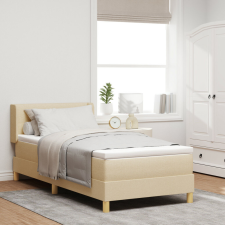 vidaXL Boxspring ágy matraccal, krém színben, 80 x 200 cm, szövet ágy és ágykellék