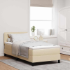 vidaXL Boxspring ágy matraccal matracmal Krém 80 x 200 cm szövet
