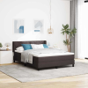 vidaXL Boxspring ágy matraccal matracmal Sötét Barna 160 x 200 cm
