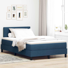 vidaXL Boxspring ágy matraccal matracmal Sötét kék 120 x 190 cm szövet ágy és ágykellék