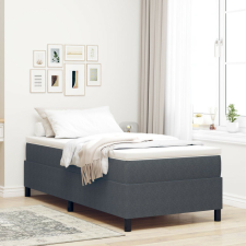 vidaXL Boxspring Ágy Matraccal Sötét Szürke 100 x 200 cm Kordbársony ágy és ágykellék