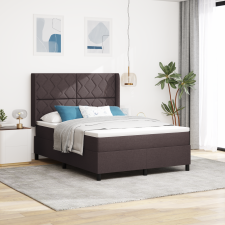 vidaXL Boxspring Ágy Matraccal Sötétbarna 140x190 cm Szövet ágy és ágykellék