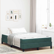 vidaXL Boxspring ágy matraccal Sötétzöld 120 x 190 cm Bársony ágy és ágykellék