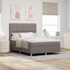 vidaXL Boxspring Ágy Matraccal Taupe 140x190 cm Szövet ágy és ágykellék