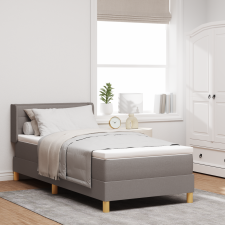 vidaXL Boxspring ágy matraccal, taupe színű, 90x200 cm szövet ágy és ágykellék
