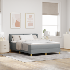 vidaXL Boxspring Ágy Matraccal - Világosszürke, 140x200 cm, Szövet ágy és ágykellék