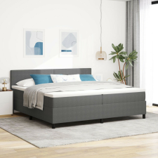 vidaXL Boxspring ágy matraccal, világosszürke, 200x200 cm, kordbársony szövet ágy és ágykellék