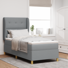 vidaXL Boxspring Ágy Matraccal Világosszürke 80x200 cm Szövet ágy és ágykellék