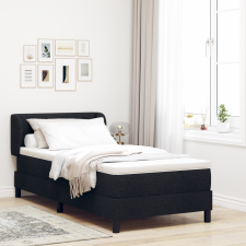 vidaXL Boxspring Ágy Matracra Fekete 90x190 cm Textil ágy és ágykellék