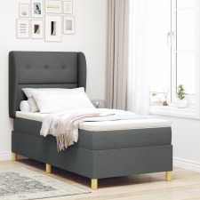 vidaXL Boxspring Ágy Matracra Sötétszürke 90x200 cm Szövet ágy és ágykellék