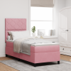 vidaXL Boxspring Ágy Mattal Rózsaszín 80x200 cm Bársonyos