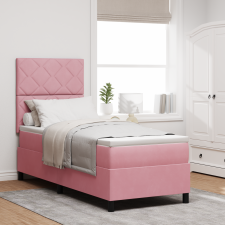 vidaXL Boxspring Ágy Mattal Rózsaszín 80x200 cm Bársonyos ágy és ágykellék
