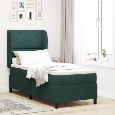 vidaXL Boxspring Ágy Mattal Sötétzöld 80x200 cm Bársony ágy és ágykellék