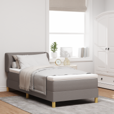 vidaXL Boxspring Ágy Mattal Szürke, 90x200 cm, Szövet ágy és ágykellék