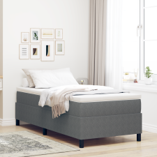 vidaXL Boxspring Ágy Világosszürke 90x200 cm Bordás Szövet ágy és ágykellék