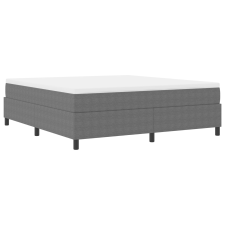 vidaXL Boxspring Ágy Világosszürke Szuper King Bordás Szövet (3337422) ágy és ágykellék