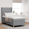 vidaXL Boxspringágy Matrac 100x200 cm Világosszürke Anyag