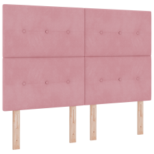 vidaXL Boxspringágy Matrac Alatt Rózsaszín 140x190 cm Bársonyos (3340927) ágy és ágykellék