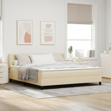 vidaXL boxspringágy matraccal, krém színben, 180 x 200 cm, szövet ágy és ágykellék