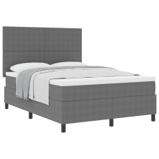 vidaXL Boxspringágy matraccal Világosszürke 140x200 cm Kordbársony (3337559) ágy és ágykellék