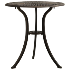 vidaXL bronzszínű öntött alumínium kerti asztal 62 x 62 x 65 cm kerti bútor