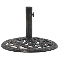 vidaXL bronzszínű öntöttvas napernyőtalp 12 kg 48 cm kerti bútor