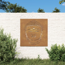vidaXL Buddha fej mintás corten acél kerti faldísz 105 x 55 cm kerti dekoráció