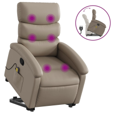 vidaXL cappuccino műbőr dönthető masszázs- és állófotel (3204053) masszázsfotel
