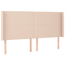 vidaXL cappuccino műbőr fejtámla szárnyakkal 203x16x118/128 cm (3119413) ágy és ágykellék